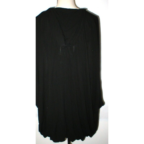 NWT New $700 Womens 42 6 Designer Italy Costume National Blouse Black Layer Cape - Picture 6 of 12
